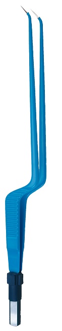 Pinza bipolare punta angolata verso il basso lunghezza 240 mm 