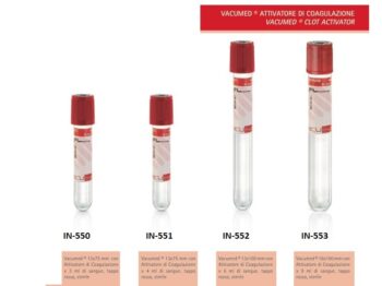 Provette sottovuoto VACUMED® per prelievi venosi con attivatore della coagulazione, sterili