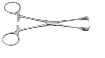 Pinza Czerny 21 cm, pinza per il collo dell'utero