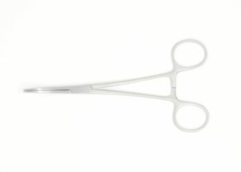 Pinza Kocher 1x2 denti fino emostatica retta e curva