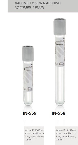 Provette sottovuoto VACUMED® senza additivo, sterili
