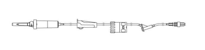 Deflussore a gravità con regolatore di flusso a singola scala, roller clamp, luer lock girevole, sterile -BD