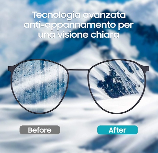 Salviette anti-appannamento per occhiali 