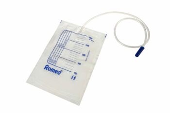Sacca per urine in PVC con valvola di non ritorno e scarico