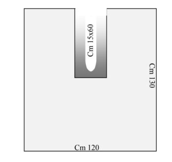 Telo fenestrato ad U sterile 120x130 cm, in polietilene, sterile