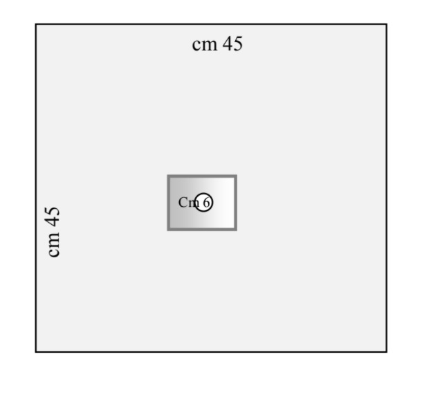 Telo cm 45x45 con foro diam. cm 6 in polietilene sterile
