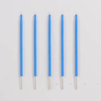 Elettrodi ad ansa diametro 4 mm, lunghezza 10 cm, gambo di innesto 2,4 mm, sterilizzabile