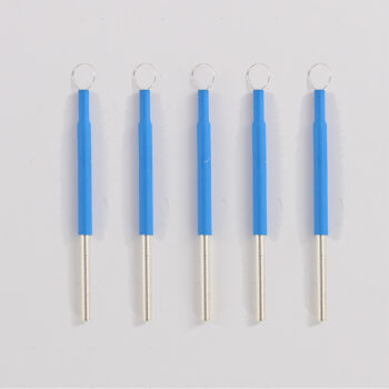 Elettrodi ad ansa diametro 8 mm, lunghezza 5 cm, gambo di innesto 2,4 mm, sterilizzabile